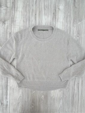 Enza Costa Cozy Crewneck Sweater in Beige
